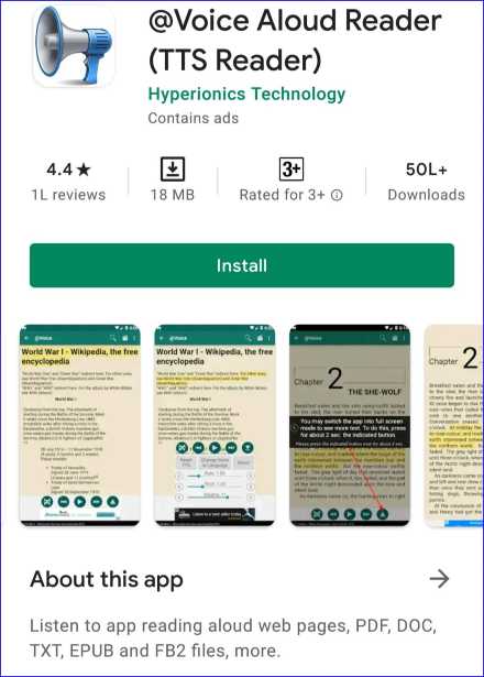 Android App to Read PDF Aloud - @voice Aloud reader