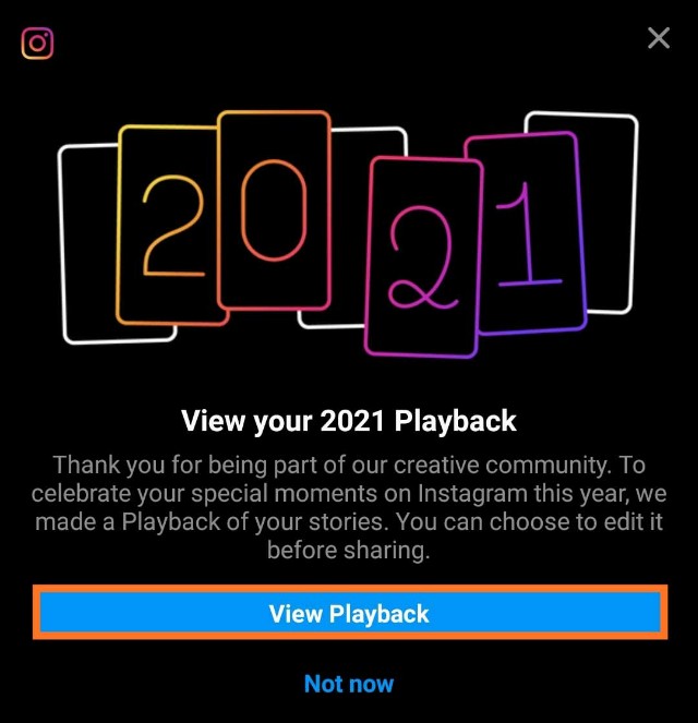 Instagram Playback 2021
