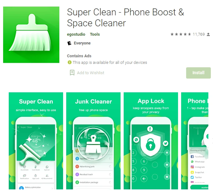 Best Phone Booster App- super clean