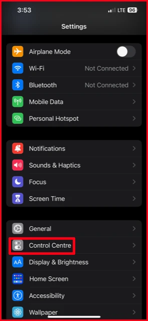 How to add screen record on iPhone - controle central