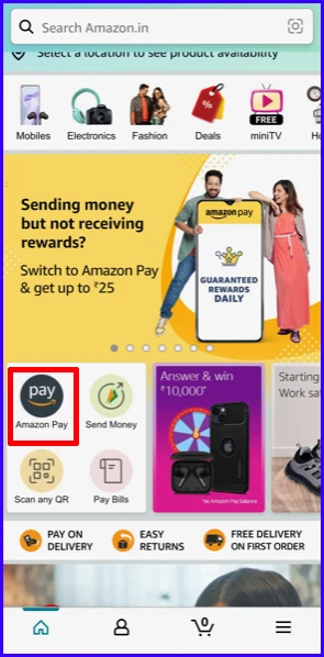Tap Amazon pay